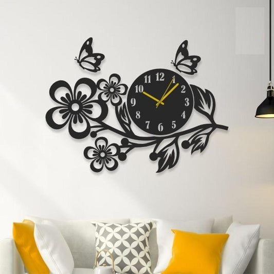 Flower Design Analogue Wall Clock